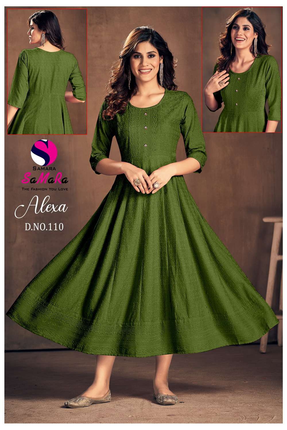SaMaRa ALEXA vol - 5 Green Kurti Wholesale catalog