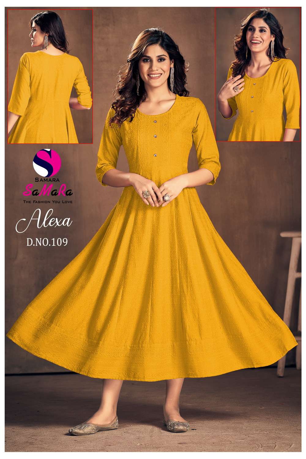 SaMaRa ALEXA vol - 6 Yellow Kurti Wholesale catalog