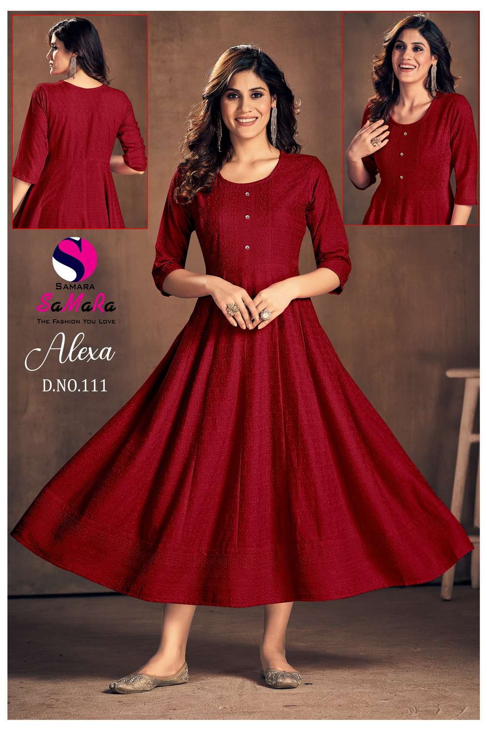 SaMaRa ALEXA vol - 8 Maroon Kurti Wholesale catalog