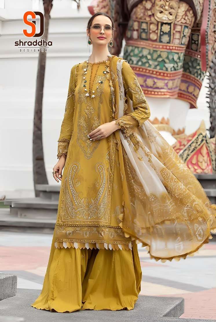 Shraddha M Prints Vol 15 Pakistani Cotton Dupatta Salwar Kameez Wholesale catalog