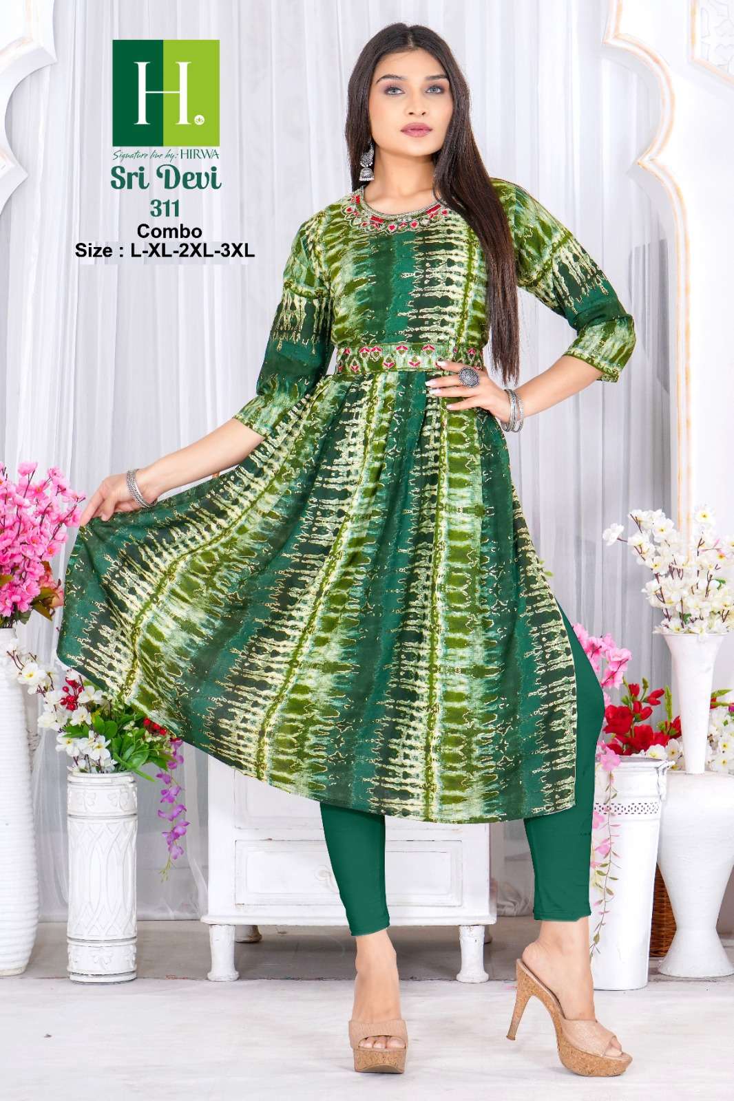 SRIDEVI 311 Naira Cut Kurti Wholesale catalog