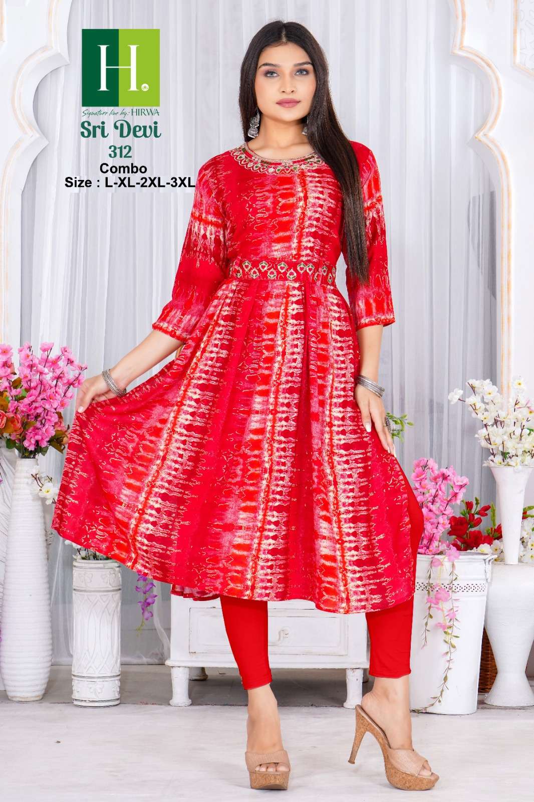 SRIDEVI 312 Naira Cut Kurti Wholesale catalog