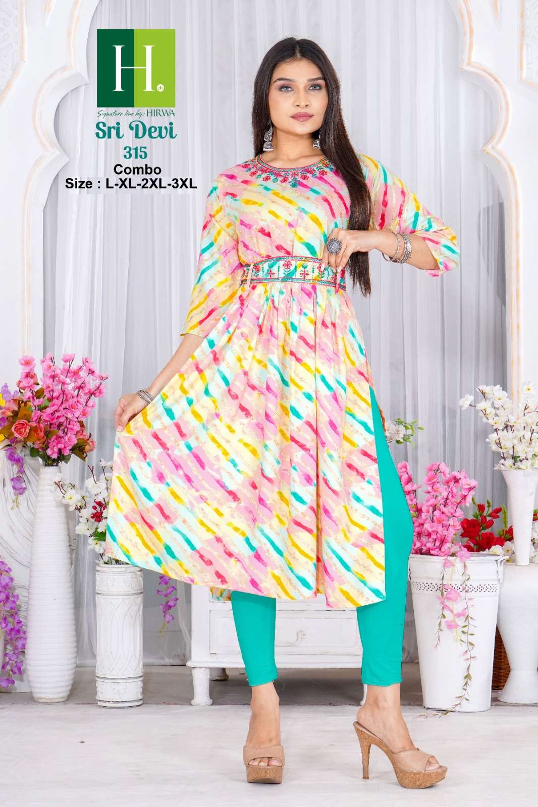 SRIDEVI 315 Naira Cut Kurti Wholesale catalog