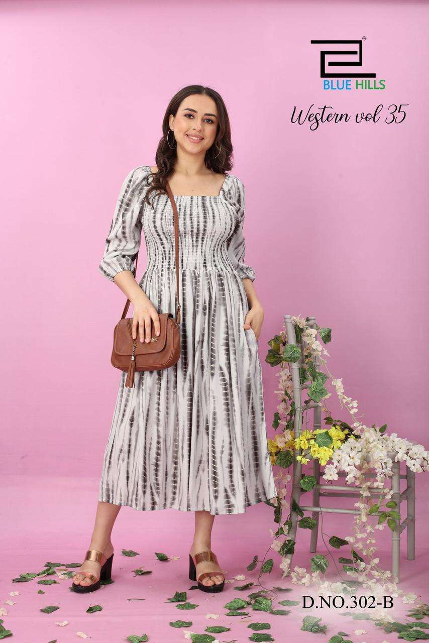 Blue Hills Western Vol 35 Kurti Wholesale catalog