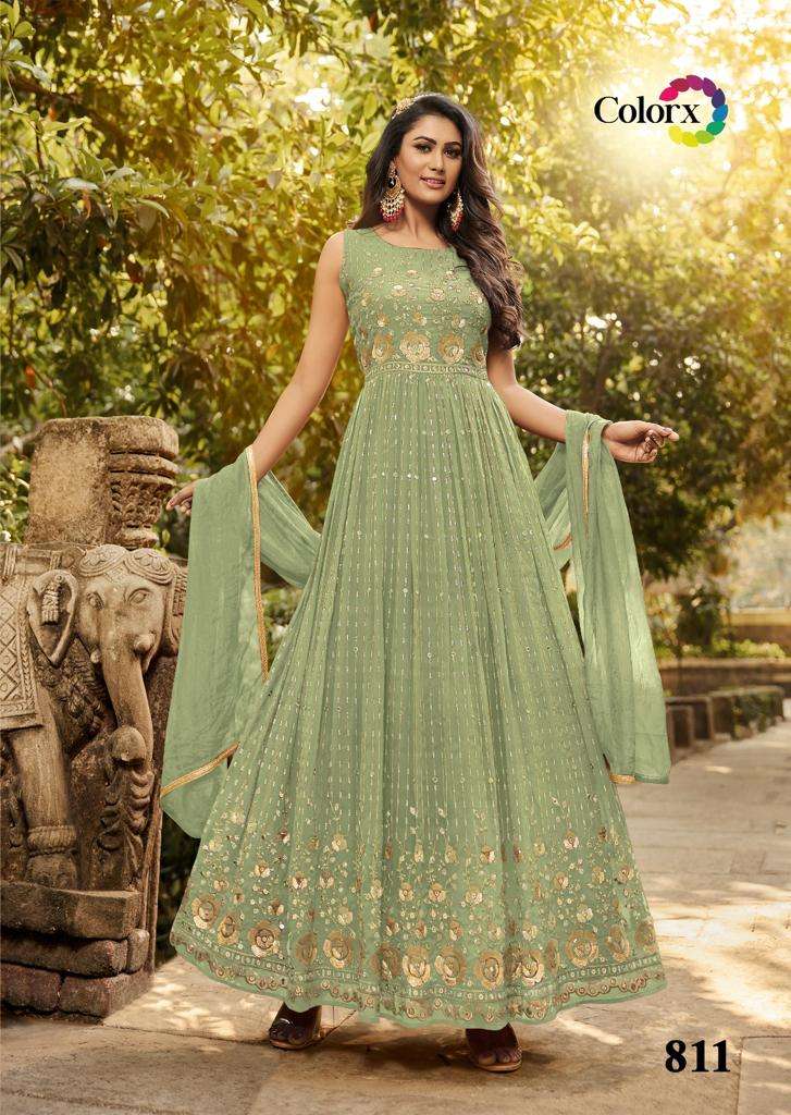 Colour x Vol -2 gyorget wear gowns Kurti Wholesale catalog