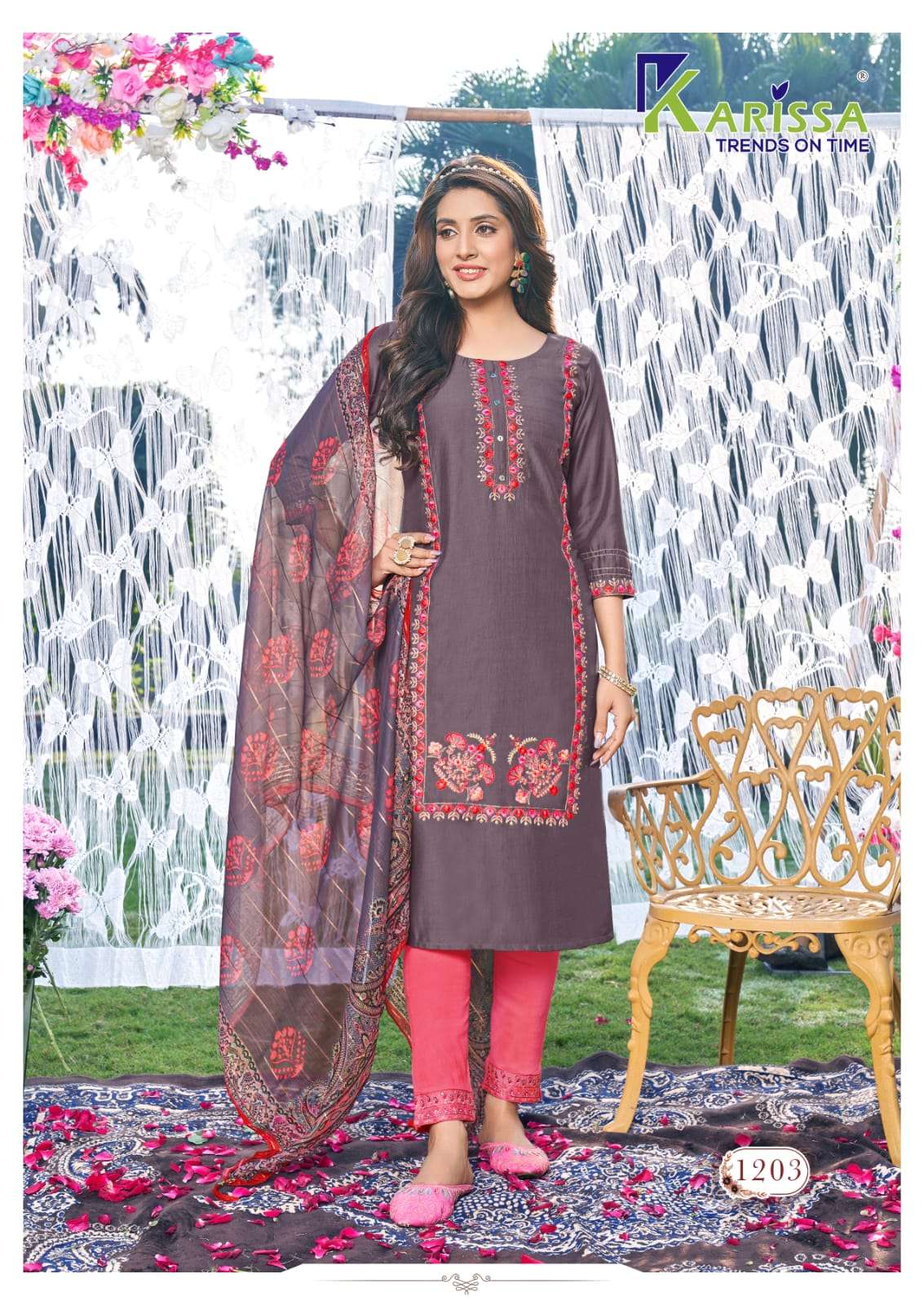 KARISSA RAAS Trendy premium viscose chinon Kurti Wholesale catalog
