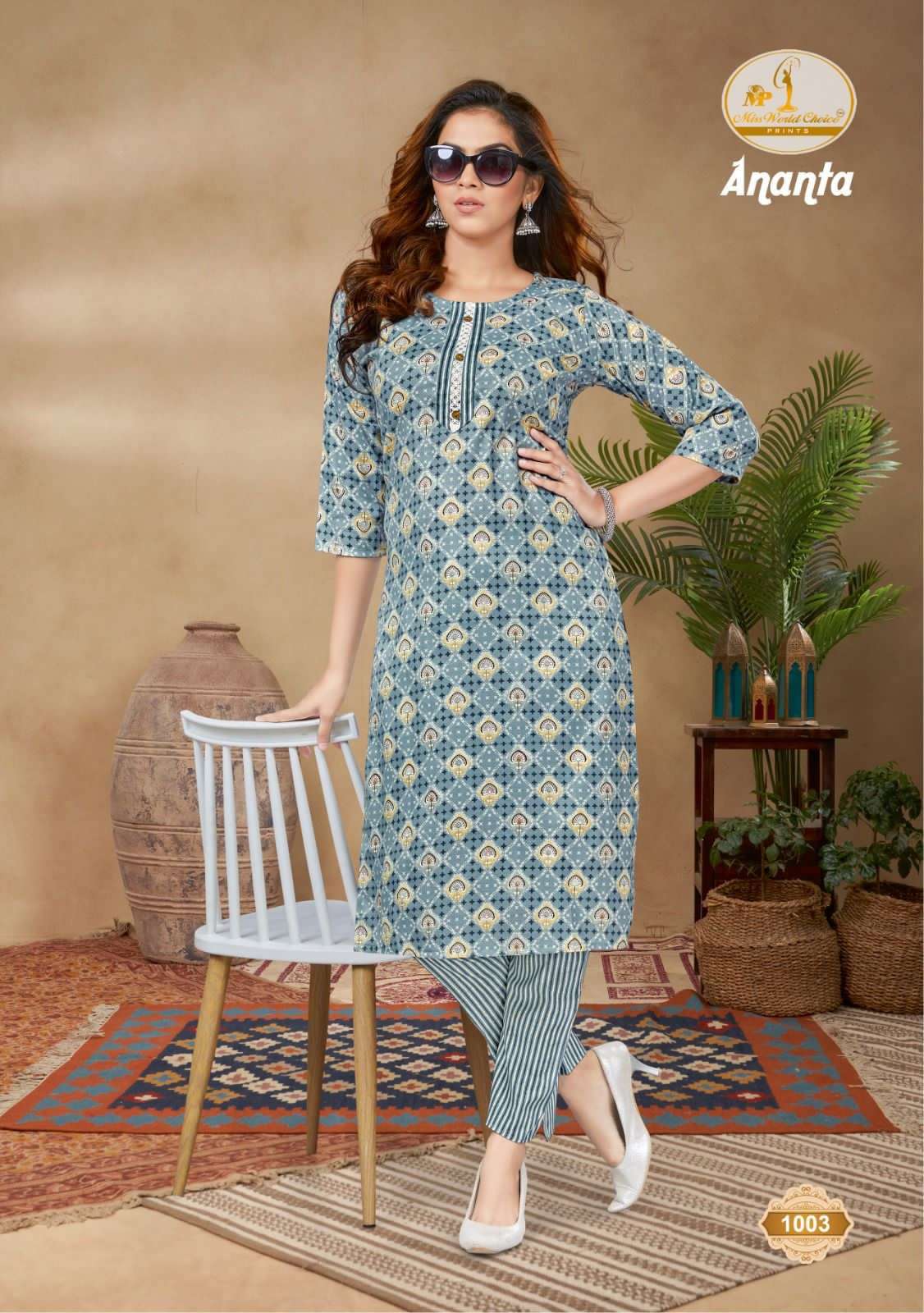 Miss World Ananta Vol-1 – Kurti With Pant - Wholesale Catalog