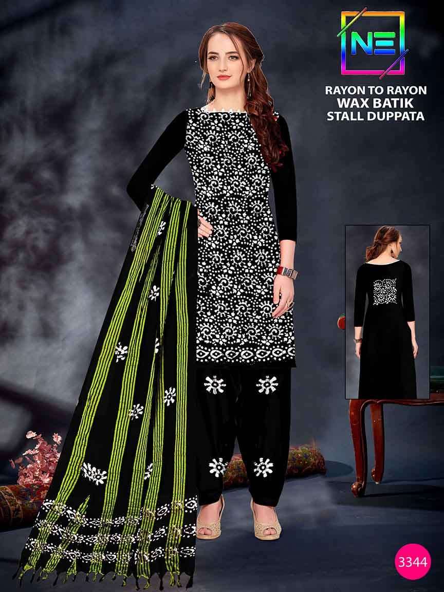 Nemi Rayon Wax Batik Vol-3 - Dress Material - Wholesale Catalog