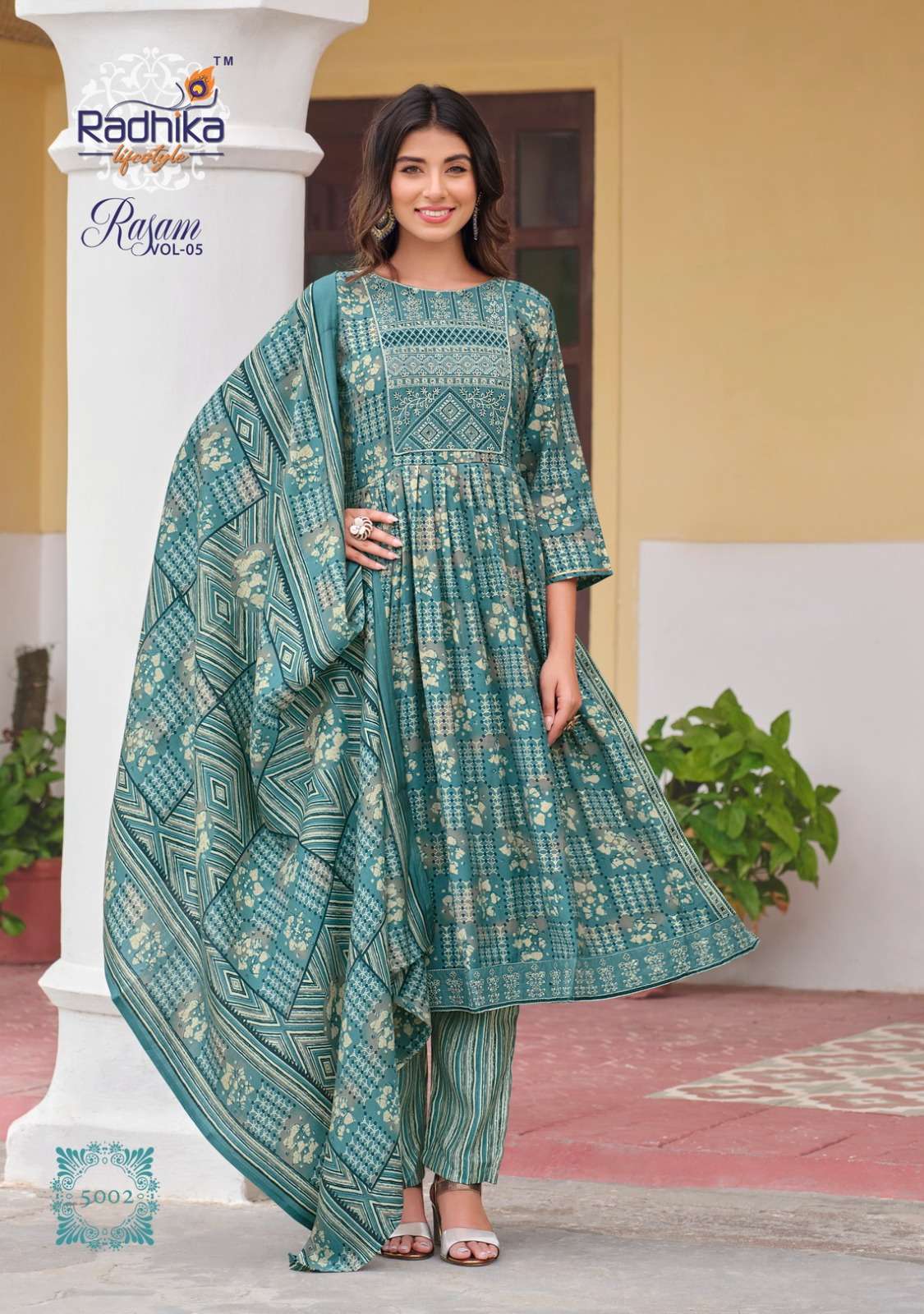 RADHIKA LIFE STYLE RASAM Vol - 5 NAYRA CUT GOWN Kurti Wholesale catalog