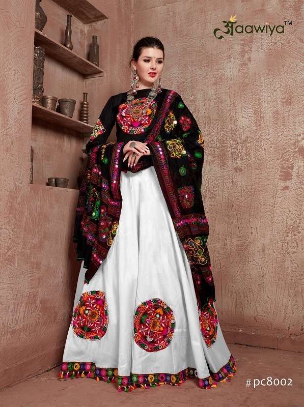 Navratri Wear Black Gamthi Work Lehenga Choli
