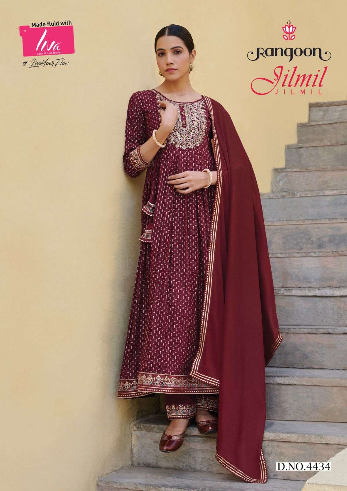 Rangoon Jilmil Rayon Print Kurti Wholesale catalog