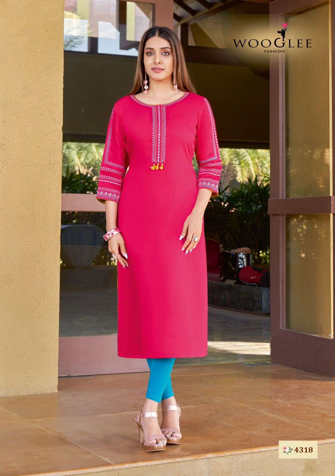 Wooglee SAKSHI VOL 4 Rayon Kurti Wholesale catalog