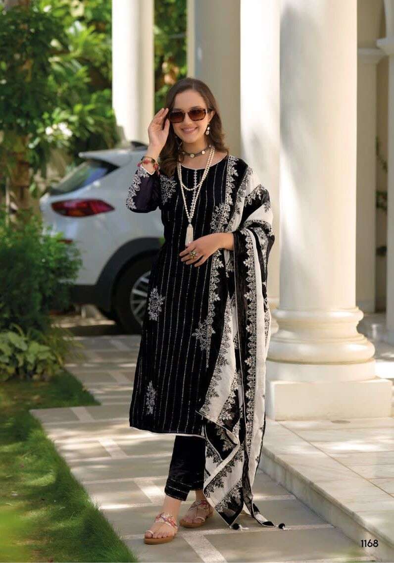 Zaveri presents NOOR BLACK WHITE Salwar Kameez Wholesale catalog