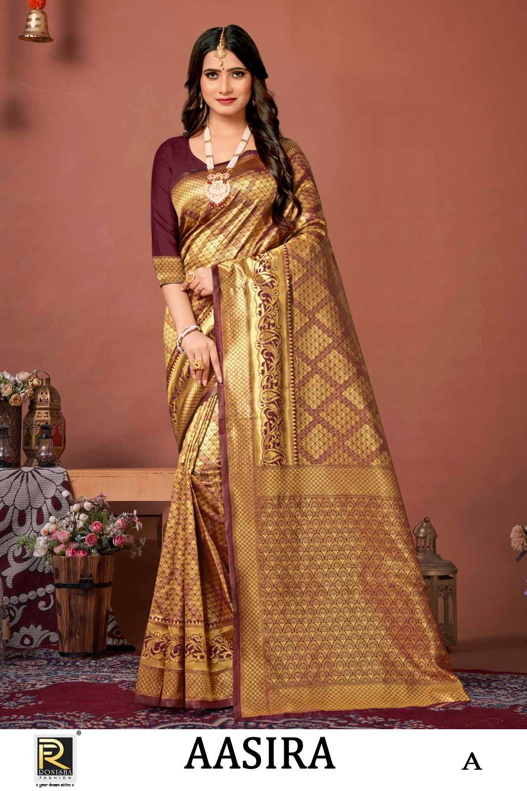AASIRA  BY RONISHA SAREE BANARASI SILK FABRICS SUPER HIT COLLECTION 