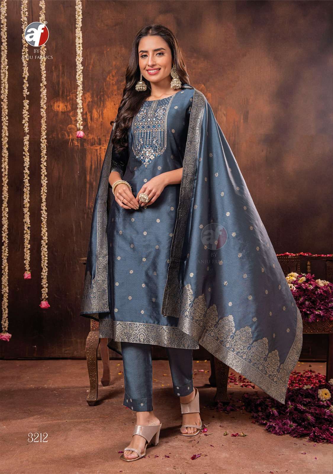 Anju Silk Affair vol -2  Kurti Pant with Dupatta Wholesale catalog