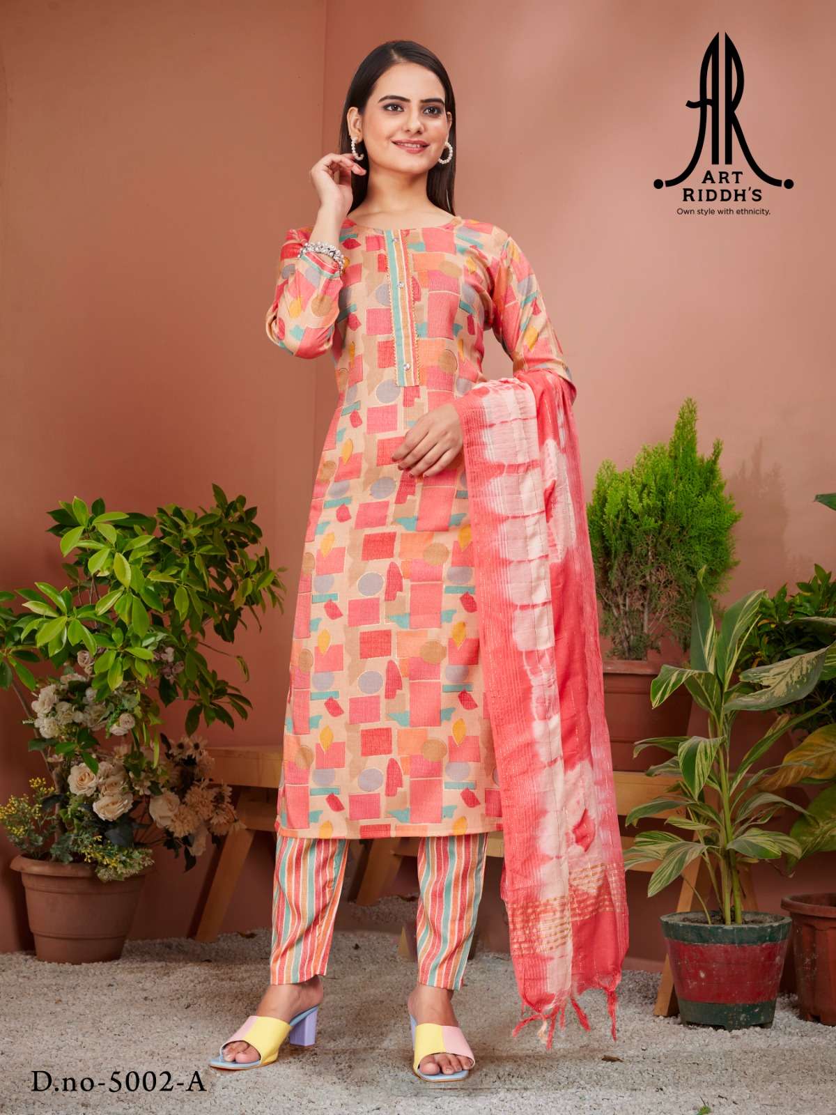 Artriddh vol-1 capsule reyon print Kurti pent duppta Wholesale catalog