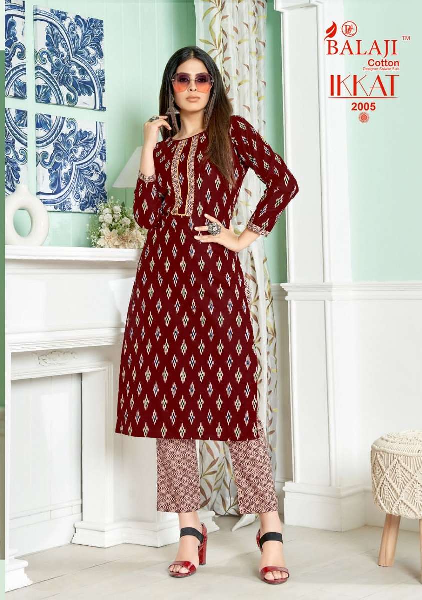 Balaji Ikkat Vol–2 – Kurti With Pant - Wholesale Catalog