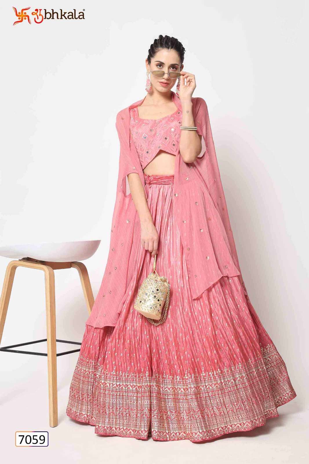 Bridal Thread 7059 Embroidered Lehenga Choli Wholesale catalog