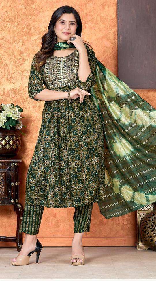 Rangavali Chanderi Silk Beige Gold Anakali Kurta | Readymade Outfit Kurti  for Women | Kurta for Ladies | Embroidery 1 Pcs | S, 32 : Amazon.in: Fashion