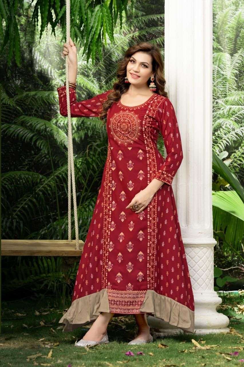 HIRWA  SANJANA Kurti Wholesale catalog