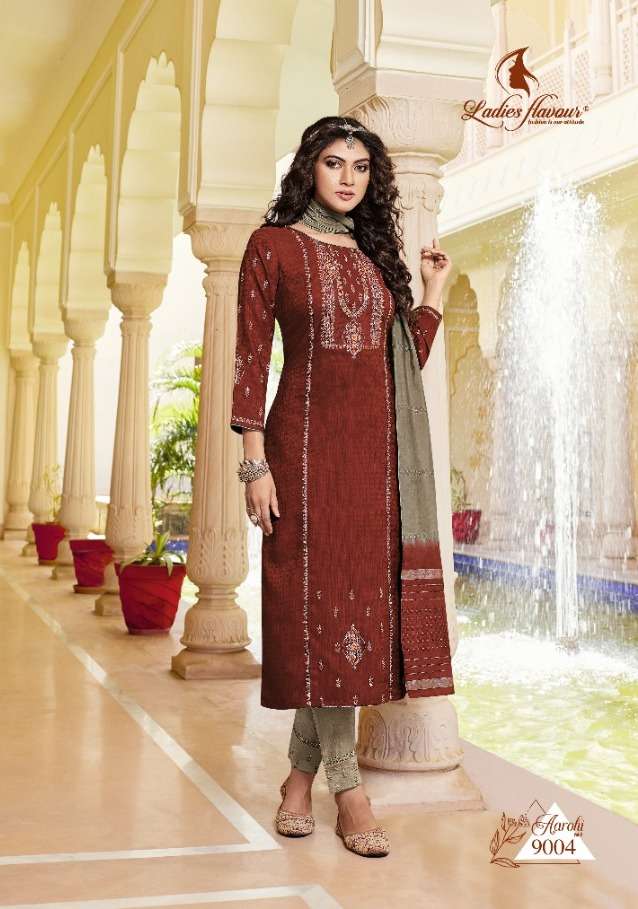 Ladies Flavour Aarohi Vol 9 Chinon Kurti Wholesale catalog