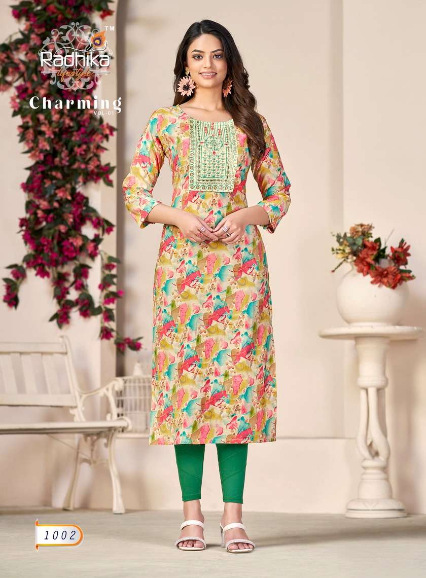 RADHIKA lifestyle CHARMING vol 1 Kurti Wholesale catalog