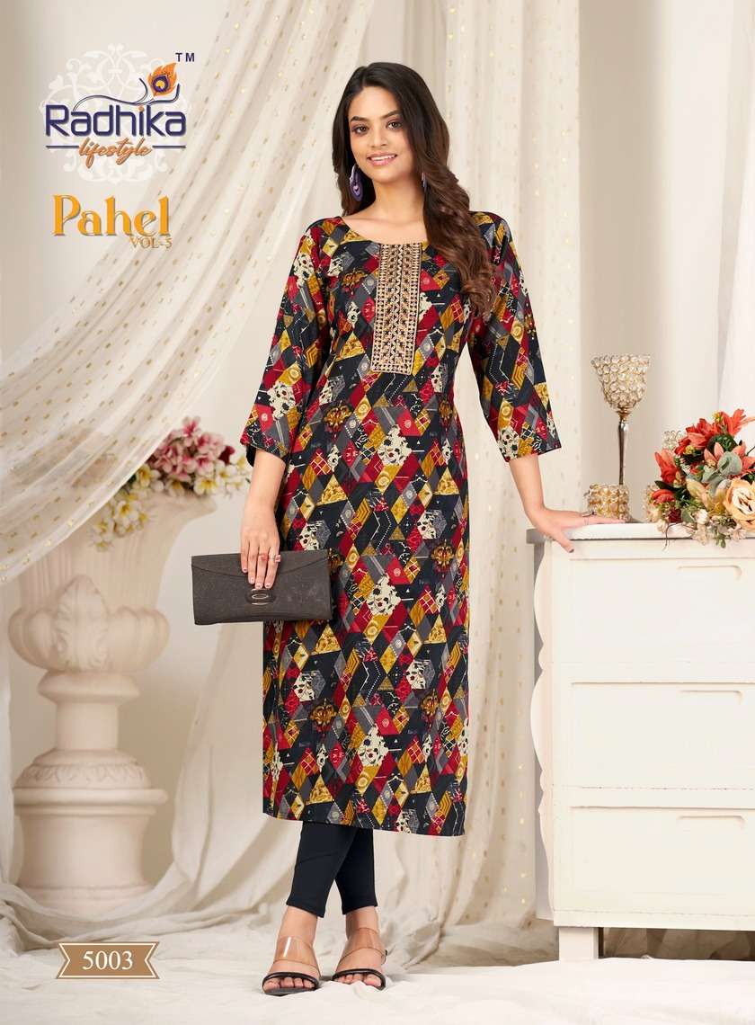 RADHIKA lifestyle PAHEL VOL5 Kurti Wholesale catalog