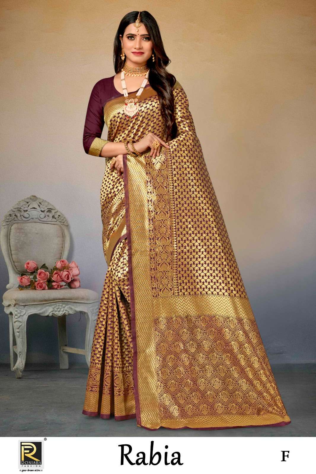 Ronisha Rabia Designer Banarasi Silk Saree Collection wholesale catalog
