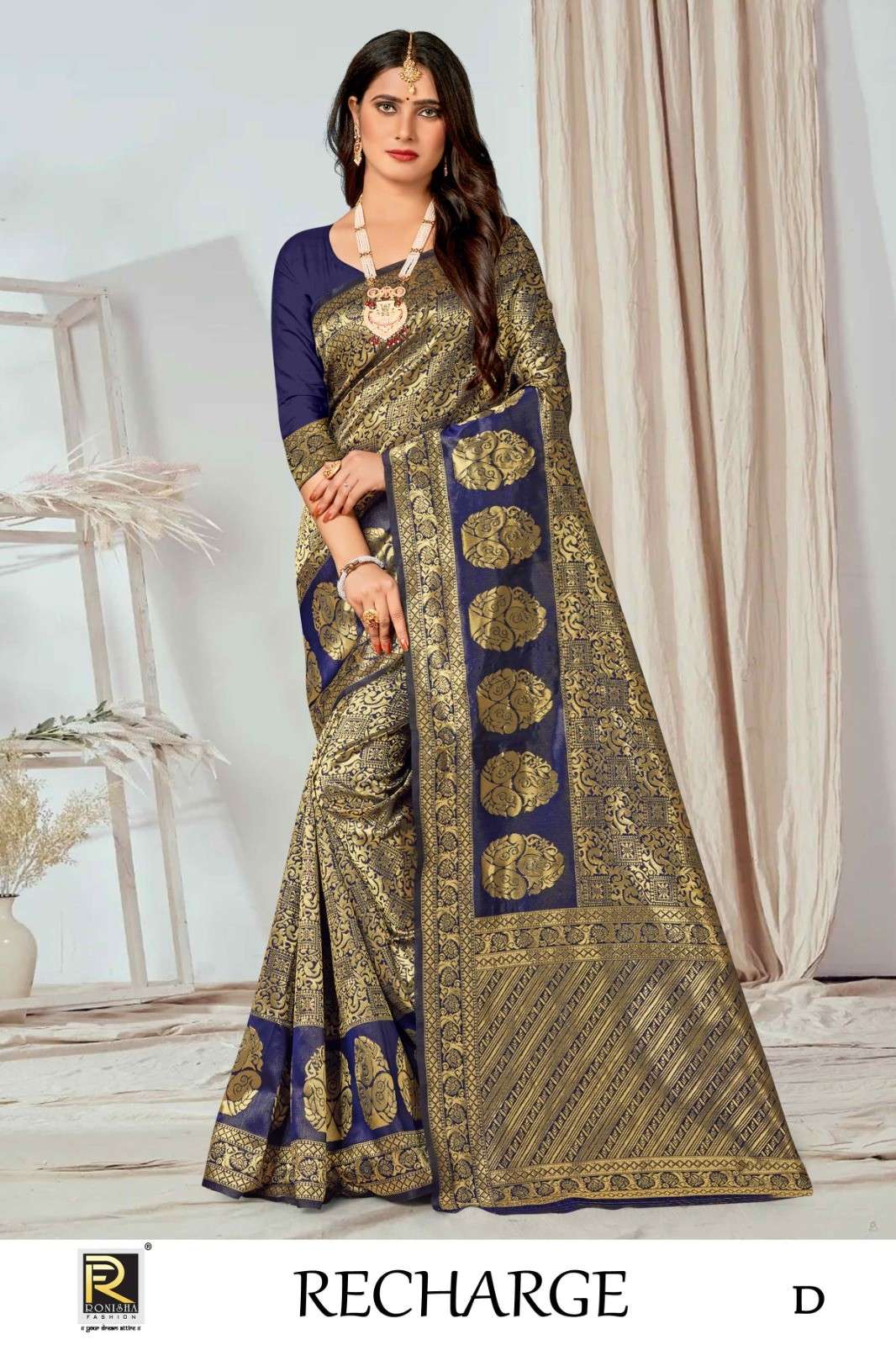 Ronisha Recharge Banarasi Silk Designer Saree Wholesale catalog