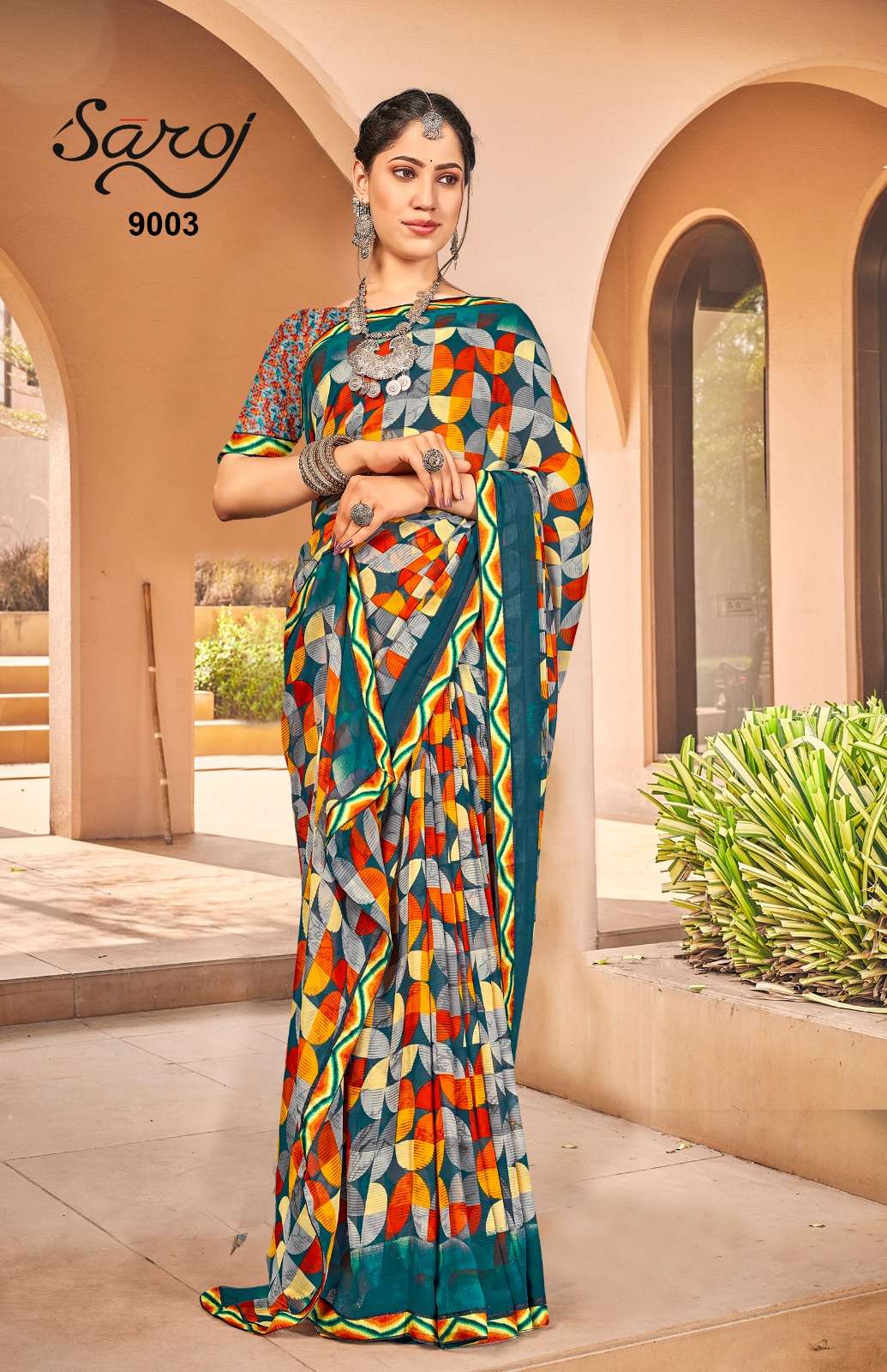 Saroj Gorgeous Vol-9 Printed Weightless Saree Wholesale catalog
