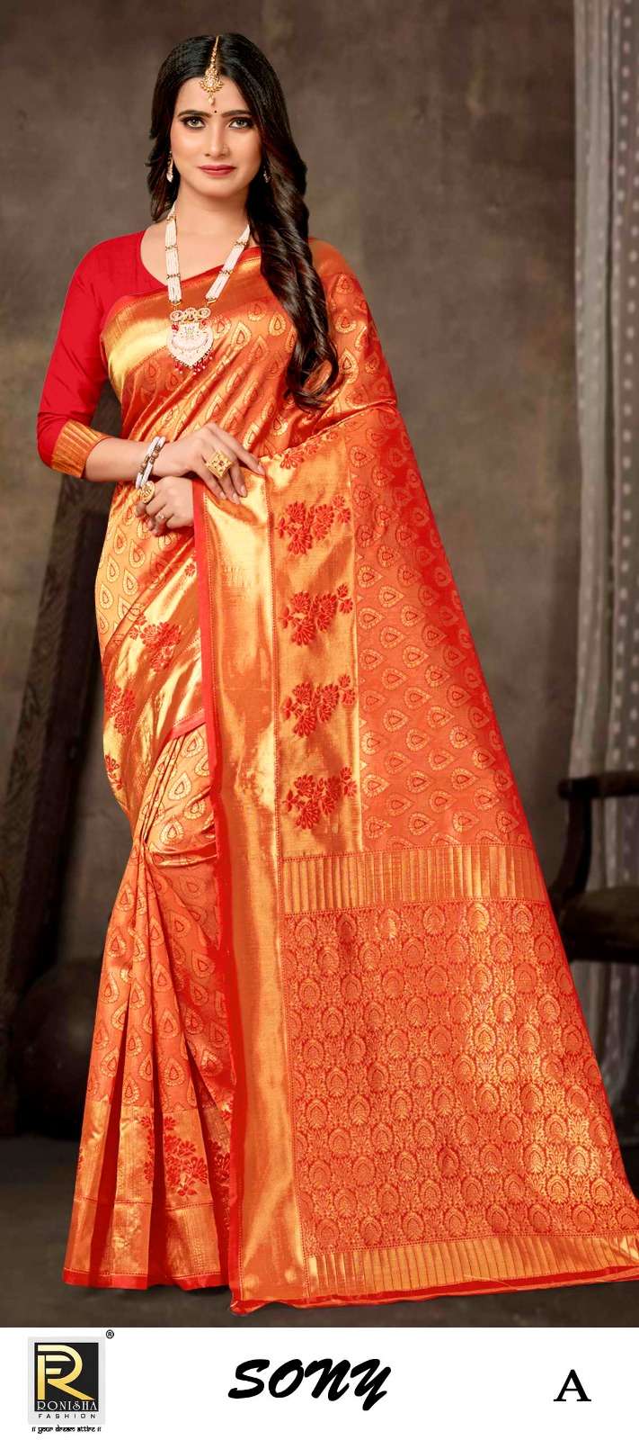 SONY  BY RONISHA  SAREE BANARASI SILK FABRICS SUPER HIT COLLECTION 