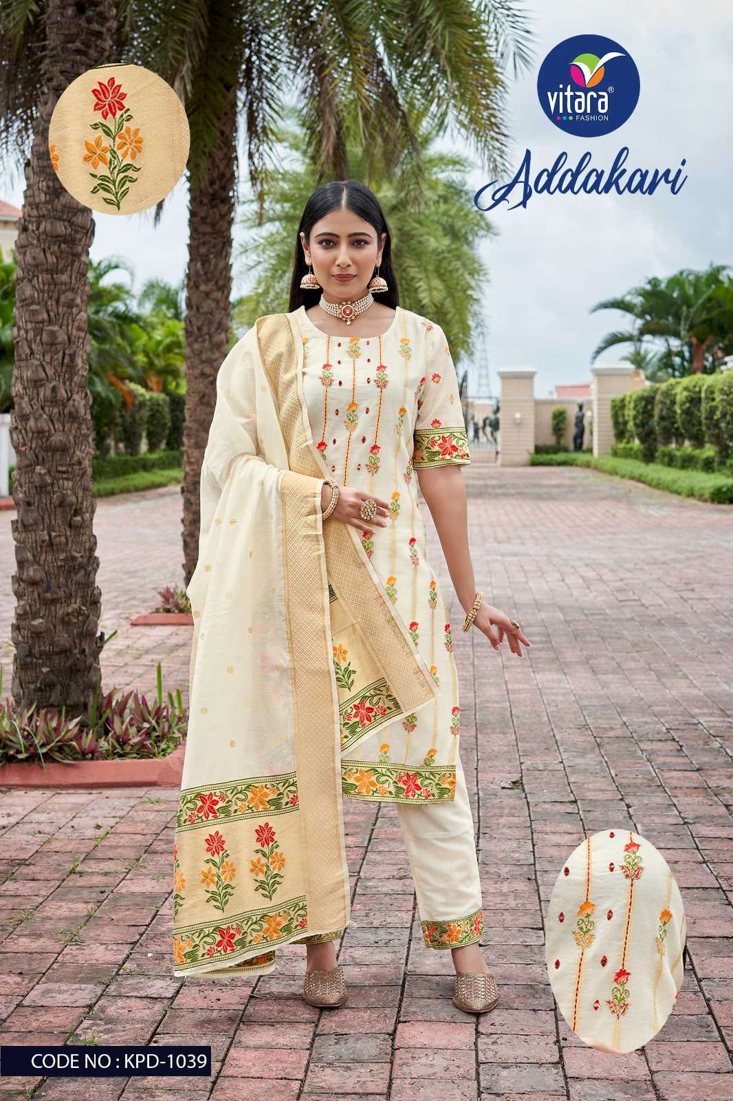 Vitara fashion ADAKARI vol -1 Kurti Wholesale catalog