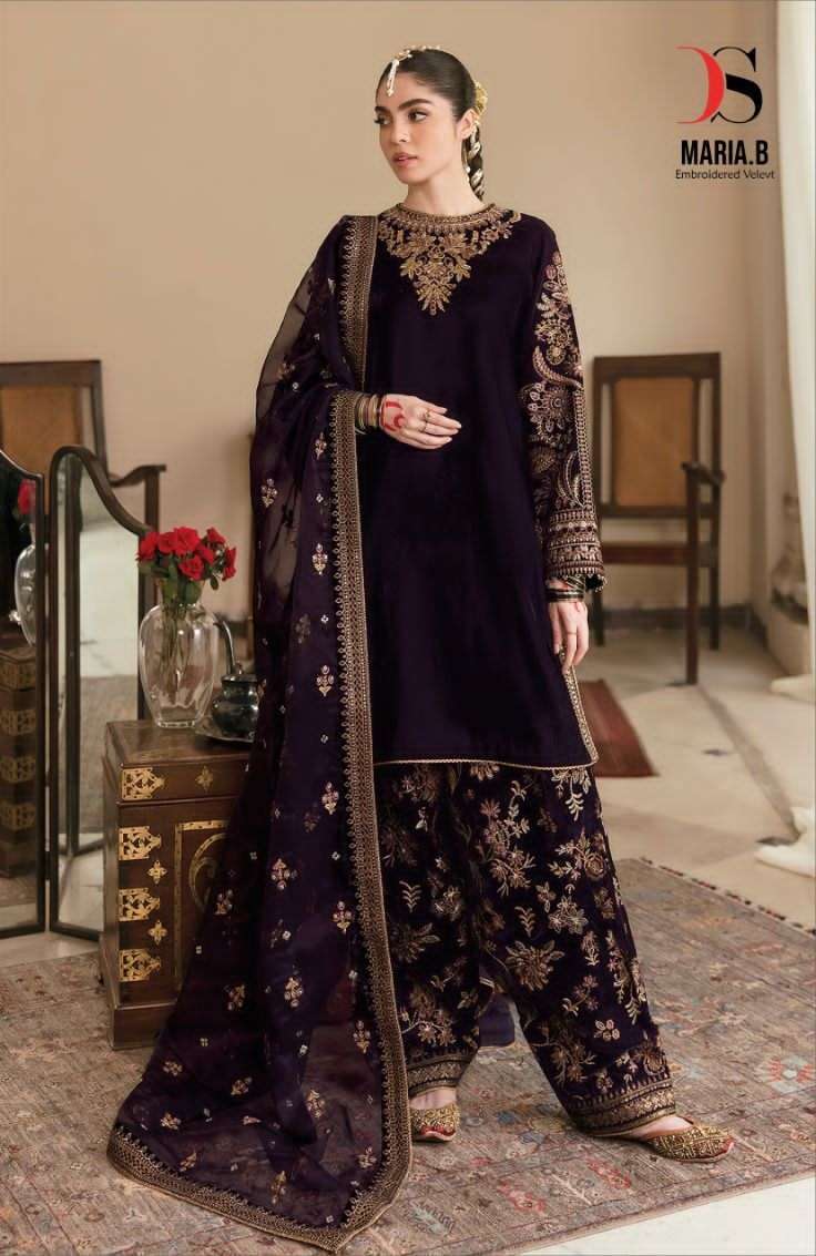 Deepsy Maria B Embroidered Velvet Pakistani Salwar Kameez Wholesale catalog