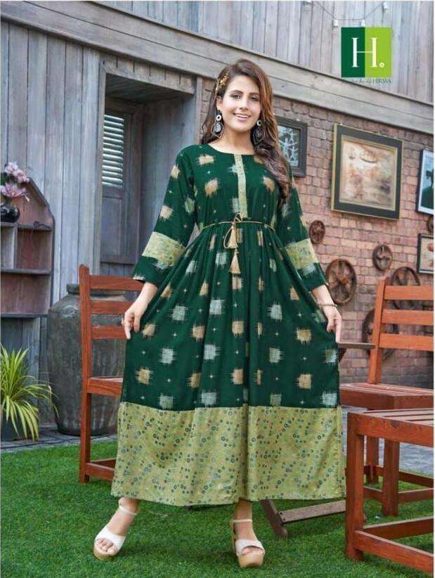 HIRWA  GOLDEN IKKAT Kurti Wholesale catalog