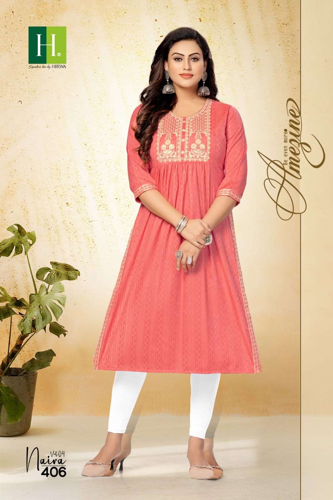 HIRWA NAIRA vol-4 Kurti Wholesale catalog