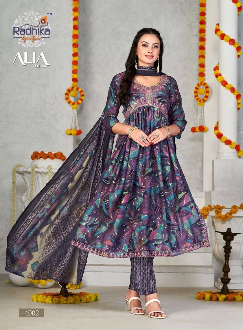 RADHIKA LIFE STYLE Alia Vol -4 GOWN  Kurti Wholesale catalog