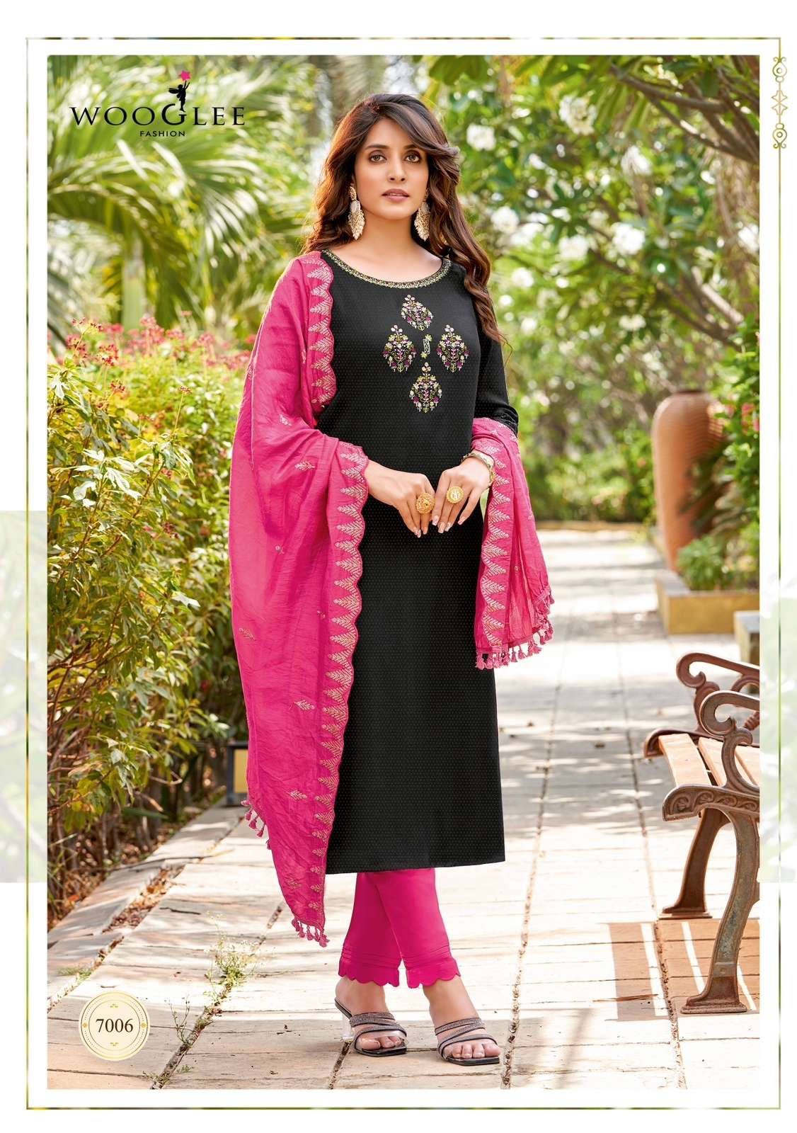 WOOGLEE D-7006 Rayon  Kurti Wholesale catalog