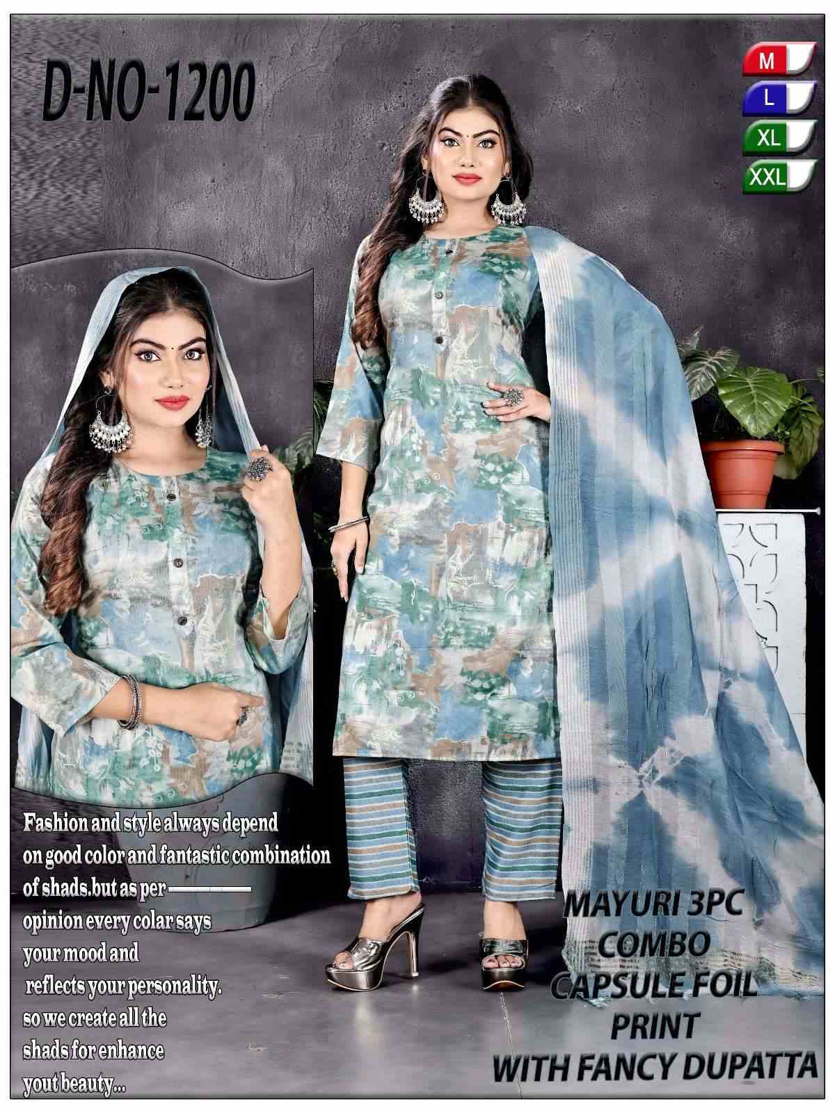 MAYURI 1200 PURE RAYON CAPSULE KURTI PANT WITH FANCY DUPATTA Wholesale catalog