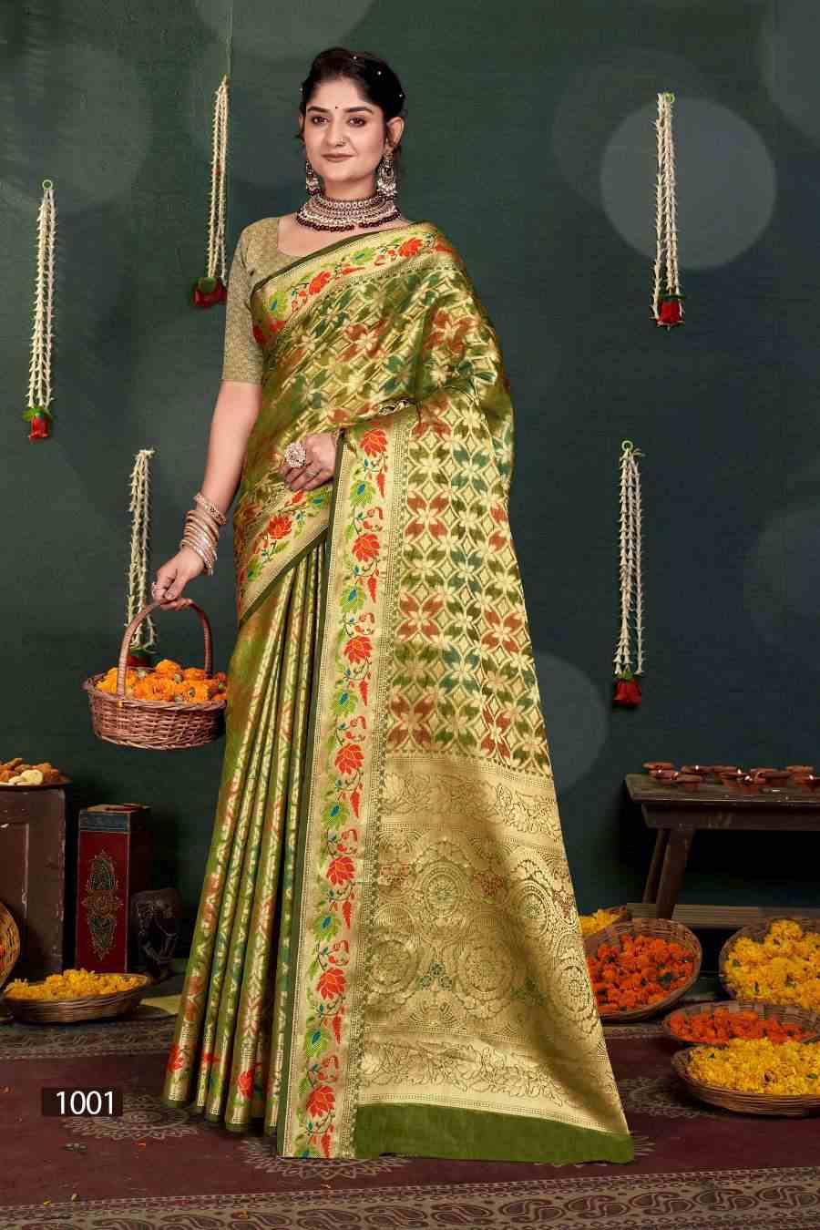 Saroj Swarn Mahotsav Vol -16 Designer Soft Organza Saree Wholesale catalog