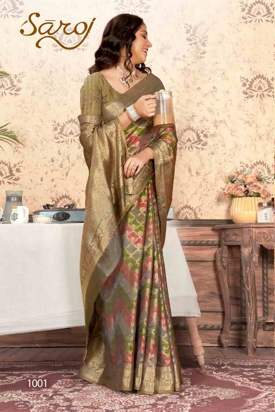 Saroj Swarn Mahotsav Vol -4 Designer Soft Organza Saree Wholesale catalog