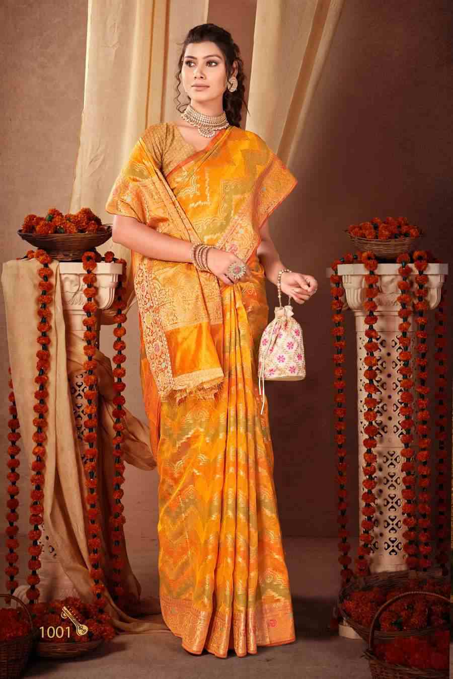 Saroj Swarn Mahotsav Vol -7 Designer Soft Organza Saree Wholesale catalog