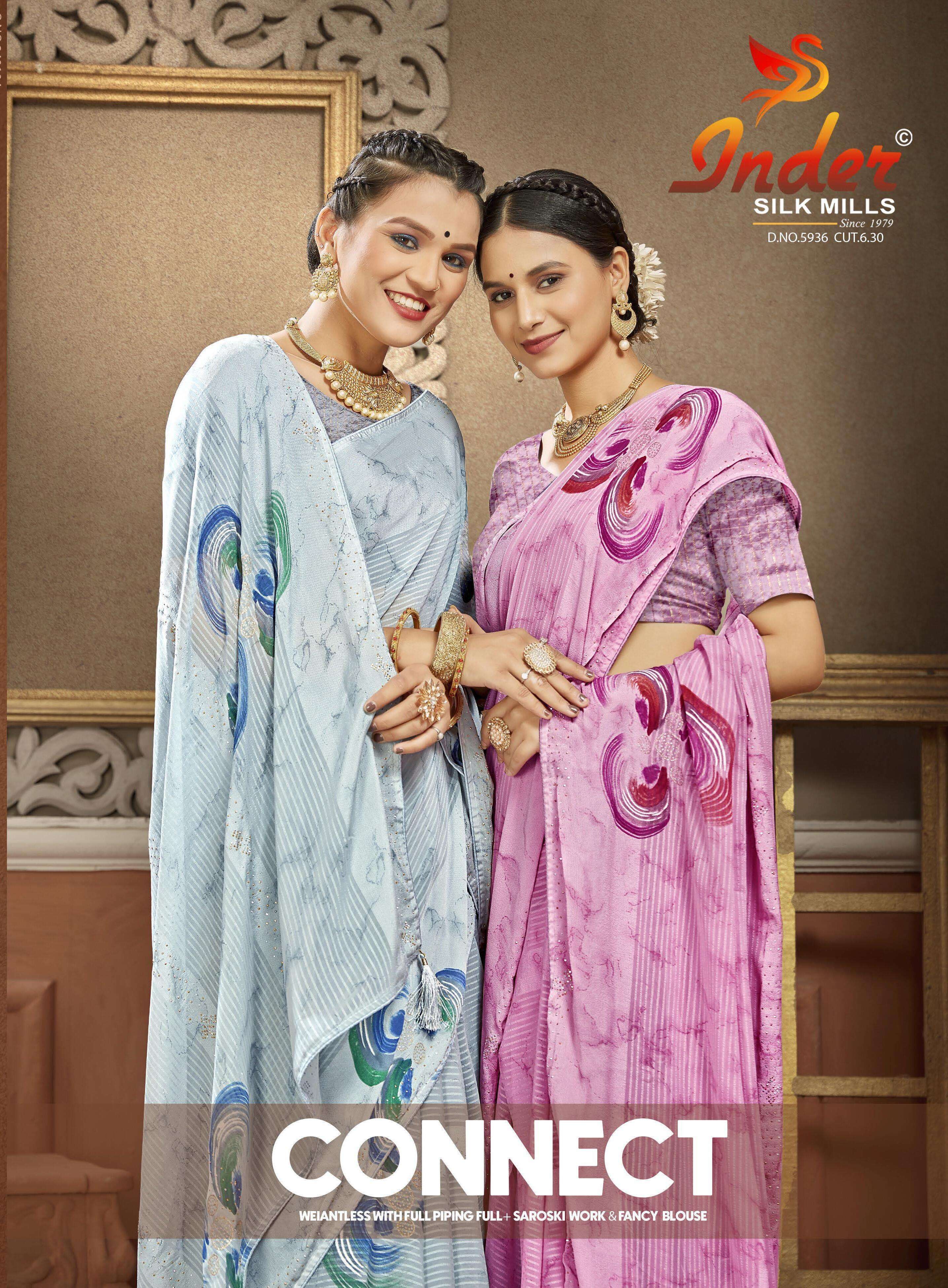 CONNECT SAREE CATALOG BY INDER SILK DESIGNER Wholesale catalog