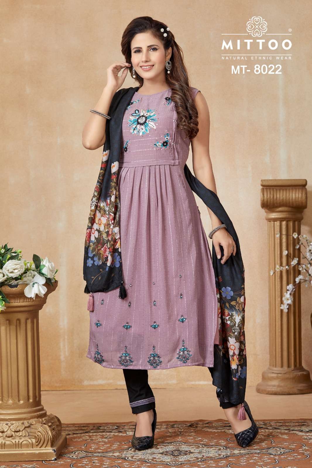 MITTOO chinon weaving Kurti Wholesale catalog