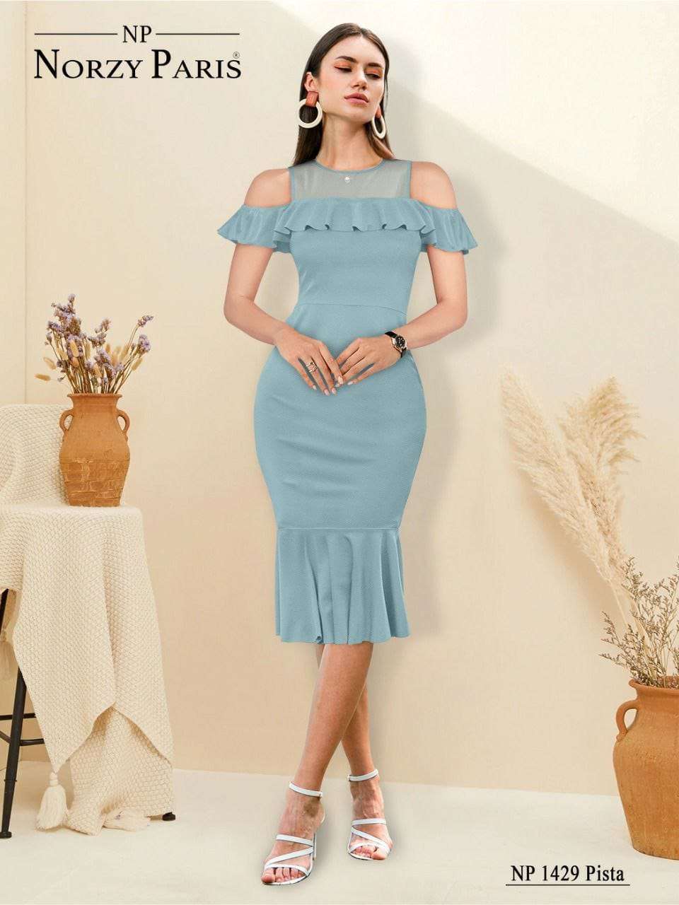 NORZY PARIS NP 1429 Pista Designer Dress Wholesale catalog