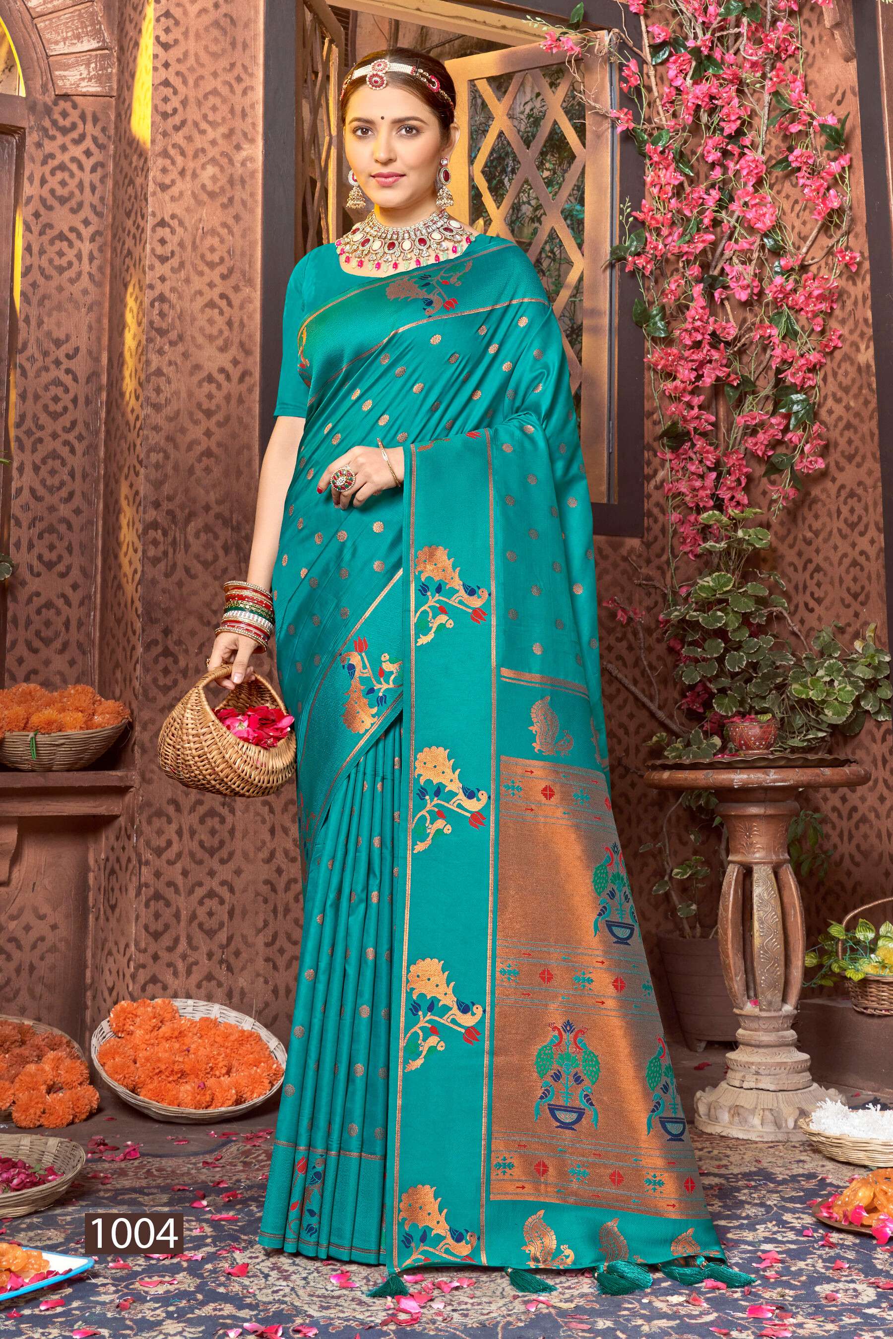 Buy Women Blue Embellished Tissue Assam Silk Saree Online at Best Prices in  India - JioMart.