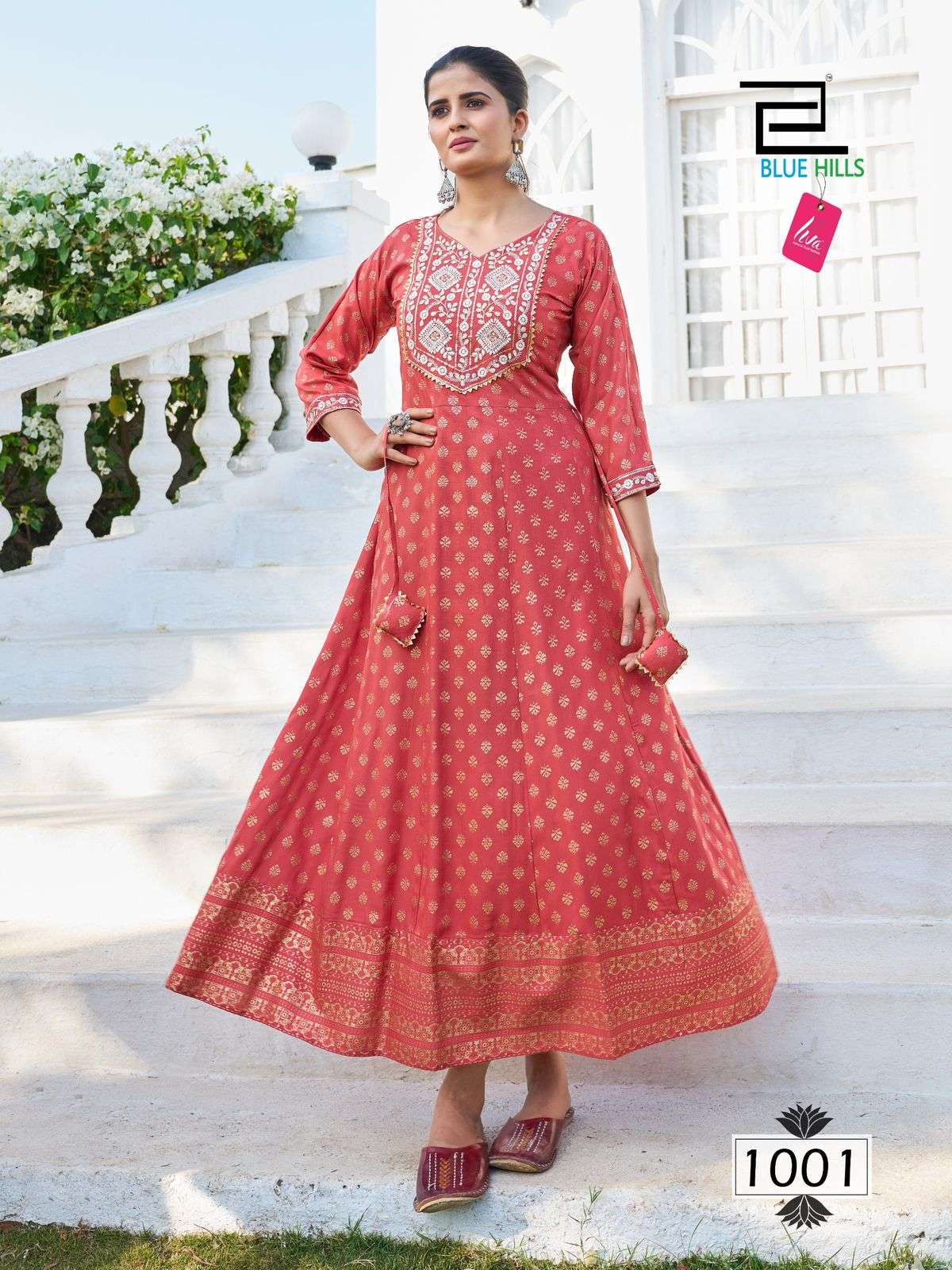 Akshar Long Anarkali Kurti With Bottom Dupatta Wholesalers In Delhi - The  Ethnic World