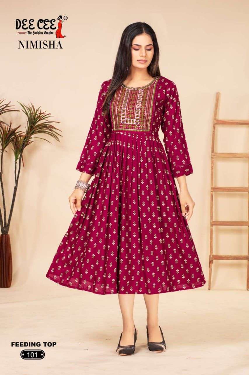 Buy Women's Rayon Knee Length Maternity Kurti/Feeding Kurti/Pregnancy Kurta/A-Line  Ethnic Wear with Zippers for Nursing Pre and Post Pregnancy - Embroidered  Print (Large RAMA) at Amazon.in