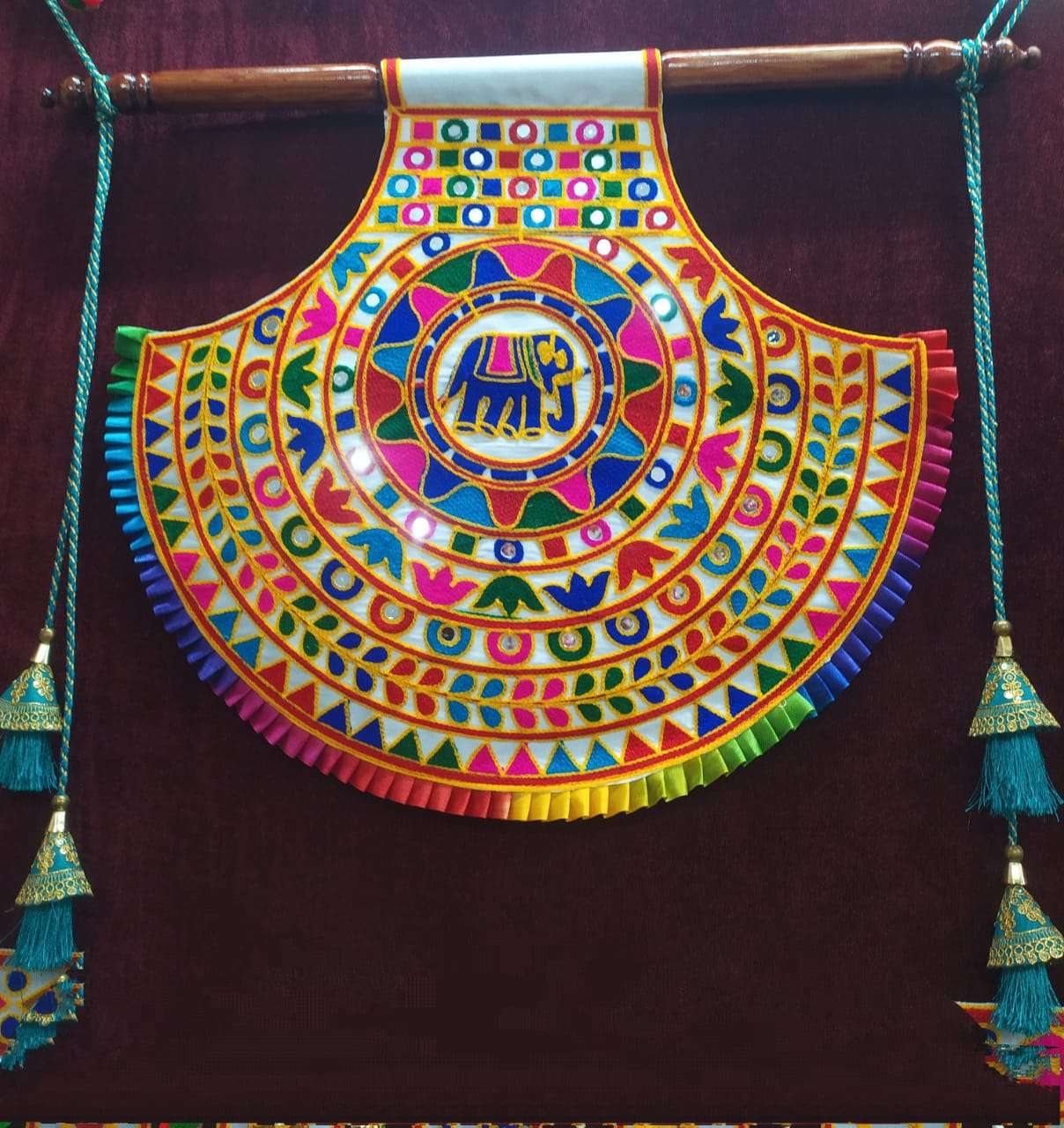 New mirror work and embroidery work vinjana Hand work
