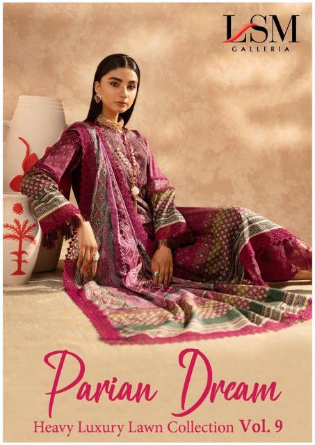 LSM Parian Dream Vol-9 – Heavy Karachi Lawn Collection - Wholesale Catalog
