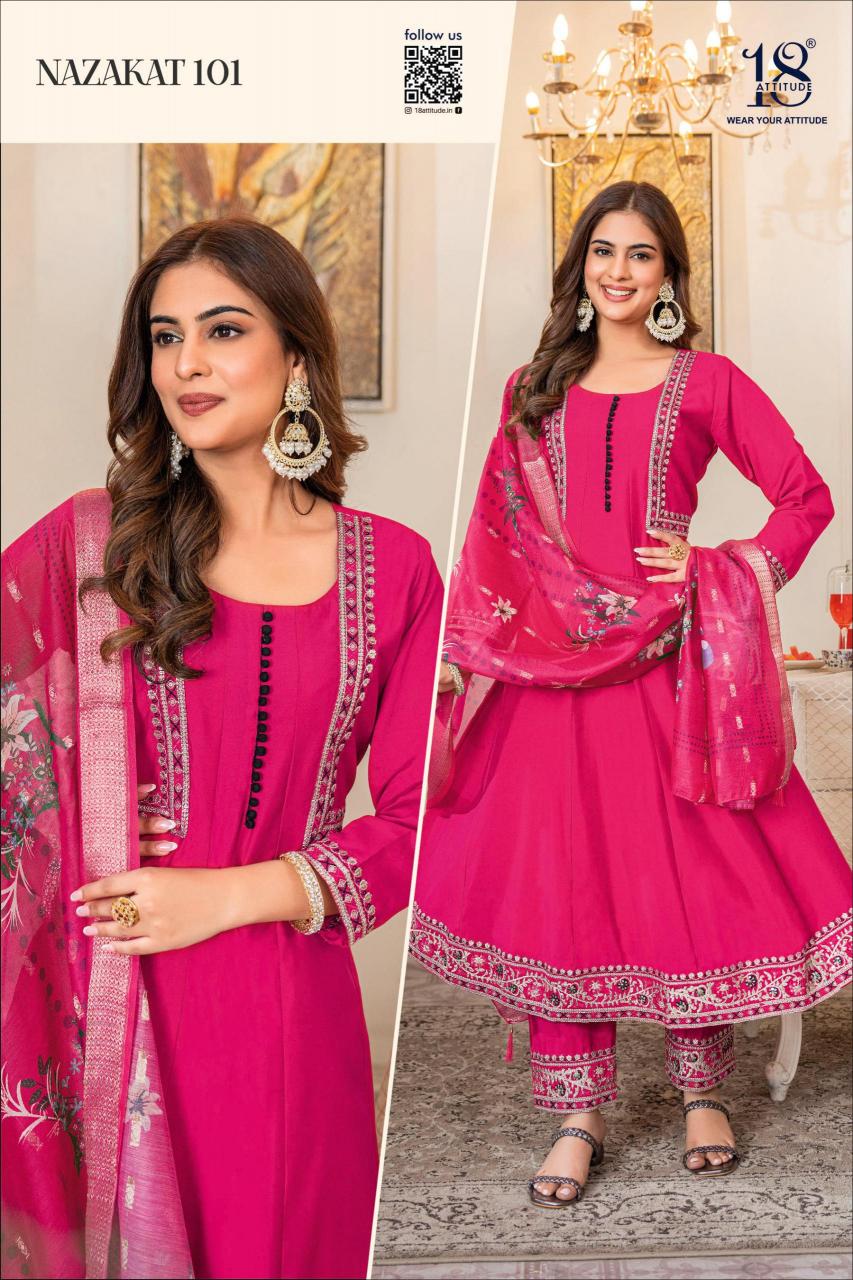 18 Attitude Nazakat Catalog buy xxl kurtis online india